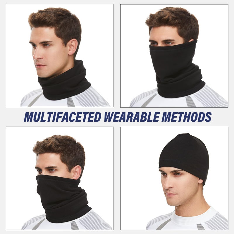 SUNMECI Neck Gaiter Warmer Ski Scarf Windproof Mask - Thick Fleece Neck Warmer Cold Weather Face Mask - Image 5